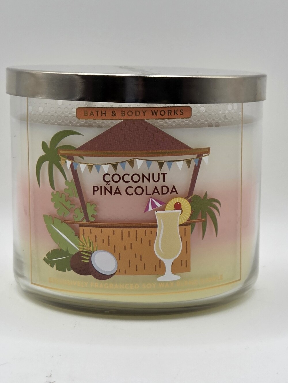 Bath & Body Works 3 Wick Candle Coconut Pina Colada  New!♡♡